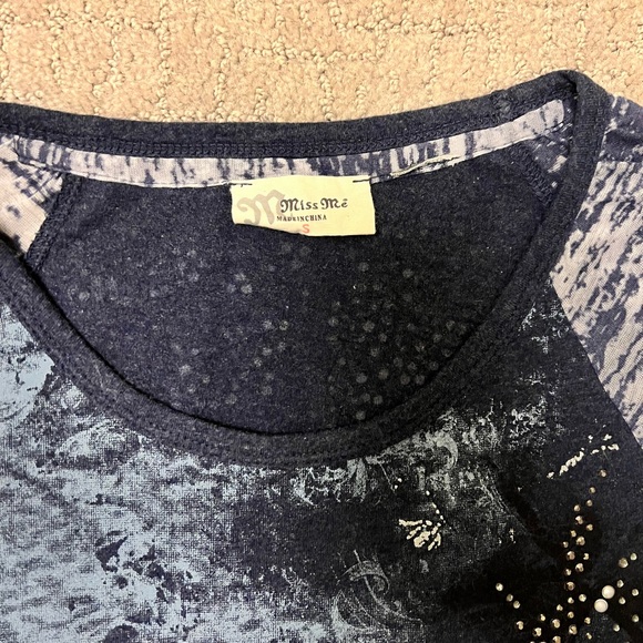 Womens Buckle Miss Me Burnout 3/4 Button Sleeve Top Small. - Picture 4 of 4